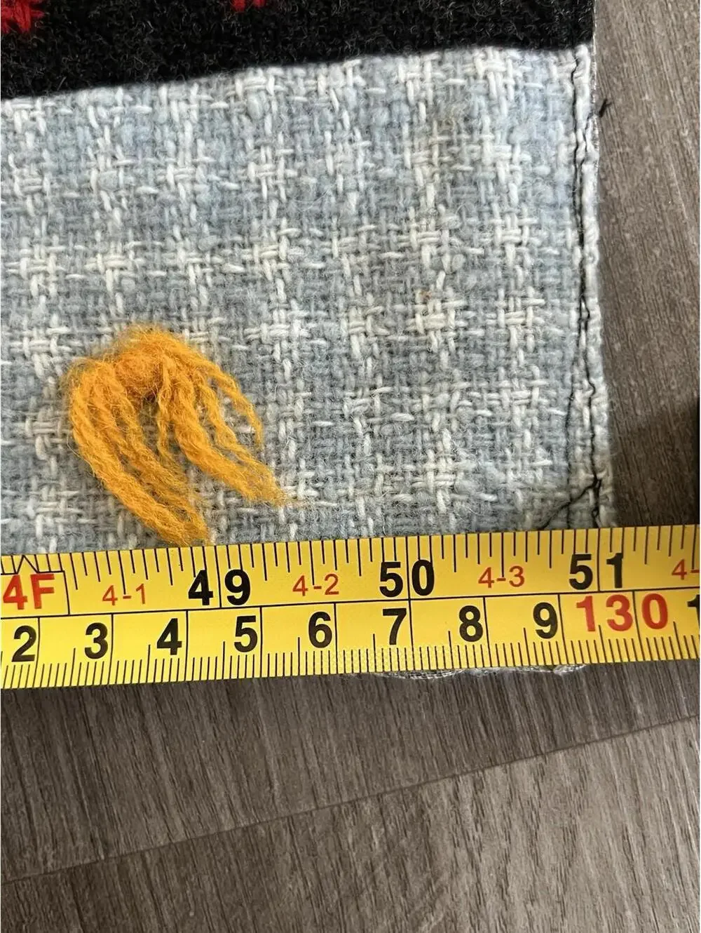 Vintage Handmade Patchwork Quilt‎ Blanket Wool Fabric Throw Cottagecore